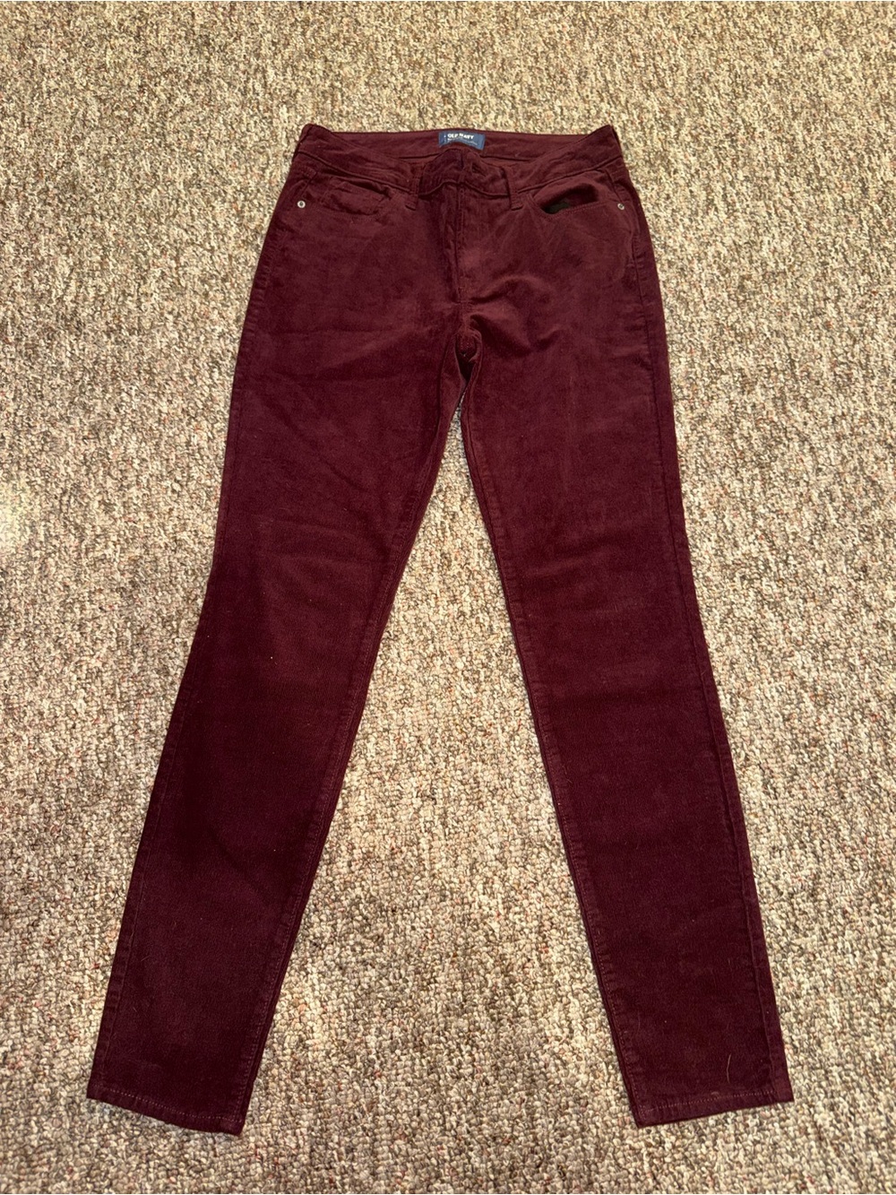 Old Navy Burgundy Skinny Corduroy Jeans